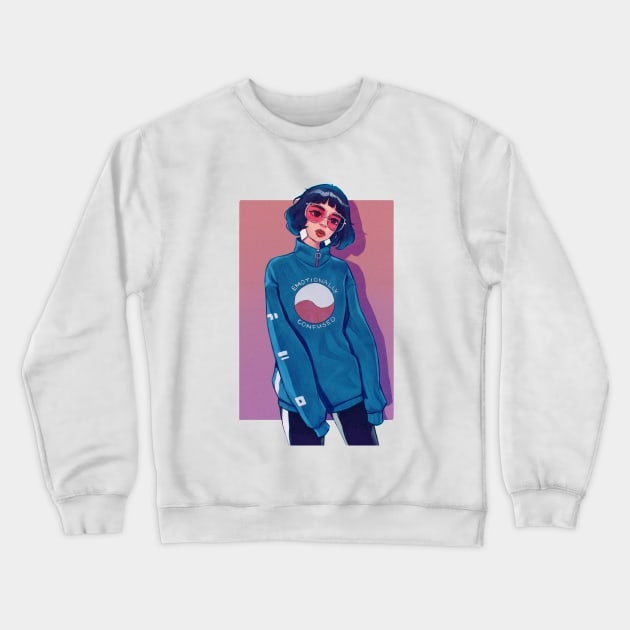 Pop art girl style Crewneck Sweatshirt by Kyra_Clay